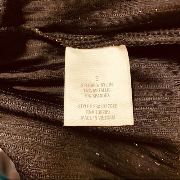 NWT Sexy Formal Prom Dress Black Metallic Shimmer Slit Party Bodycon Wedding - Picture 11 of 12